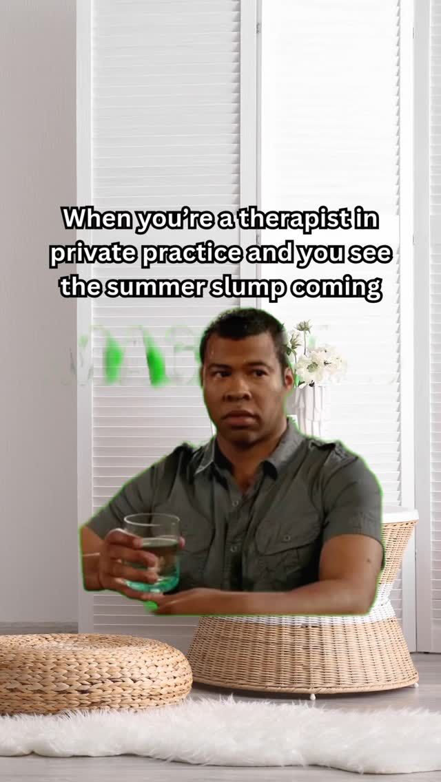 Comment SLUMP, and I'll send you my guide to avoiding the summer slump as a therapist ❤️

#PrivatePracticeTherapist #PrivatePracticeMarketing #MarketYourPrivatePractice #TherapistLife #SummerSlump #PrivatePracticeLife