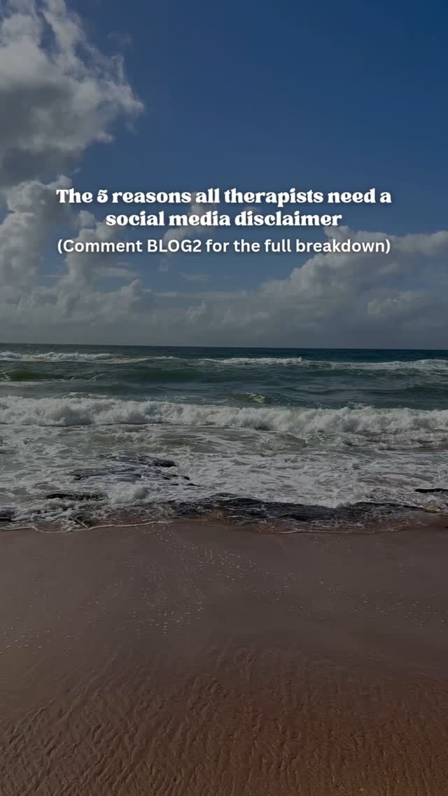 Comment BLOG2, and I'll send you my full breakdown on why having a social media disclaimer is a good idea (and it includes a handy dandy resource to help you create your own in a few minutes!) ❤️

#SocialMediaDisclaimer #EthicalSocialMedia #TherapistLife